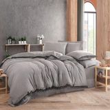 Private Çift Kişilik Nevresim Takımı Ipliği Boyalı Gri - 200 x 220 cm - Renkli