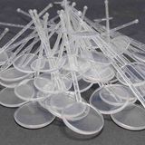 Private Label Plastik Kokteyl Karıştırıcı Şeffaf Yuvarlak Çubuk Kaşık 100 Adet