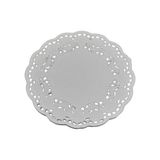 Private Tek Kullanımlık Beyaz Desenli Kağıt Bardak Altlığı 80 mm 100 Adet