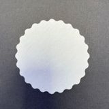Private Tek Kullanımlık Beyaz Desenli Kağıt Bardak Altlığı 80 mm 500 Adet