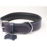 Privilege Hakiki Yağlı Deri Köpek Boyun Tasması L Lacivert 3X47-56 cm