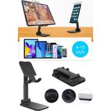Privo Katlanabilir Ayarlanabilir Masaüstü Telefon ve Tablet Tutucu Stand Taşınabilir Telefon Standı - Siyah