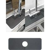 Privo Su Emici Sihirli Lavabo Kenar Matı 38X13 cm Musluk Altı Kurulama Mutfak Banyo Evye Su Tutucu Mat - 1 Adet - Siyah