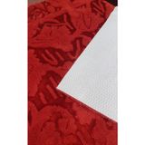 Prizma Bianca 150x200 cm Kırmızı Eskitme Desen Kaymaz Latex Taban Halı