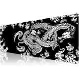 Pro - 10 Farklı Model Dikişli Kenar 90X40 cm Oyuncu Gaming Mouse Pad (Dragon Knot, 90X40 Cm) - Altın