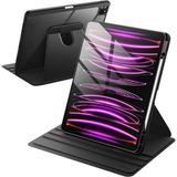 Pro 11 Inç 2025 M5 Çipli 360 Derece Dönebilen Standlı Pino iPad Tablet Kılıfı Siyah