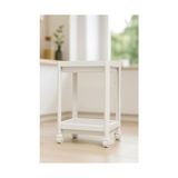 Pro 2 Katlı Beyaz Tekerlekli Çok Amaçlı Banyo & Mutfak Düzenleyici Raf - Evye Altı Raf Beyaz 40 x 35 - standart