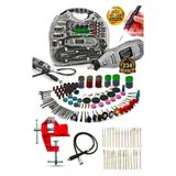 Pro 234Pcs Multi 6 Kademe Devirli Çantalı Dramel Gravür Hobi , Esnek Şaft Mengene Hediye