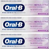Pro 3D White Advanced Ekspres Beyazlık Parlak Beyazlık Diş Macunu 75 ml 3lü Paket - Genel
