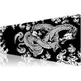 Pro - 6 Farklı Model Dikişli Kenar 70X30 cm Oyuncu Gaming Mouse Pad (Dragon Knot) - Altın