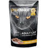 Pro Choice 85 gr Pouch Jöle İçinde Tavuklu ve Ciğerli Tahılsız Yaş Kedi Maması