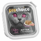 Pro Choice Kitten Pate 100 gr Tavuk Etli Tahılsız Yaş Yavru Kedi Maması
