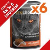 Pro Choice Sterilised Somon Etli Tahılsız Kısırlaştırılmış 6x400 gr Kedi Konservesi