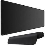 Pro - Dikişli Gaming Mouse Pad, Oyuncu Gamer Mousepad, Uzun ve Büyük Boy Xxlarge Masa Matı (90X40 cm - Xxl, Siyah)