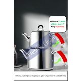 Pro Fresh & Clean Demir Çaydanlık Tava Cezve İçin Kulp Silikonu/ Silikon Demlik Sap 2 Adet Tutacak (Kırmızı)
