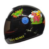 Pro Helmets Sy118 Full Face Çocuk Kask Dıno Black Siyah