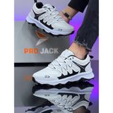 Pro Jack Siyah Erkek Spor Ayakkabı Unisex Suni Deri Orta Tabanlı 44 Numara Konforlu Tasarım - 000Beyaz