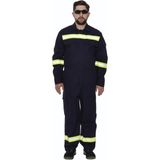 Pro Jacket Isı ve Aleve Dayanıklı Tulum & Kaynakçı Tulumu & Elektrik Ark Endüstriyel Tulumu - Lacivert - XL