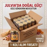 Pro Julvia 15 Kavanoz x 240 gr ( 1 Koli ) Bitkisel Besin Ginsengli & Epimedyumlu Mesir Macunu - 3 kg