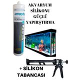Pro Kalite Akvaryum Duşakabin Silikon Küf Mantar Yapmaz Ve 1 Ad Silikon Tabanca