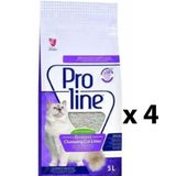 Pro Line 5 lt x 4 Adet Lavanta Kokulu Bentonit Kedi Kumu