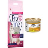 Pro Line Bebek Pudrası Kokulu Ince Taneli Kedi Kumu 10 Lt+Proplan Purina Yaş Mama
