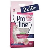 Pro Line Kalın Taneli Bebek Pudralı Kokulu Baby Powder 2x10 lt Kedi Kumu