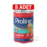 Pro Line Proline Kuzu Etli Sos İçinde Et Parçalı Köpek Konserve 8Adet 400Gr Lamb Kuzulu Köpek Yaş Mama