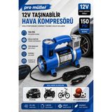 Pro Müller Alman Profesyonel 12V Araç Hava Kompresörü 150 Psı Taşınabilir Lastik Şişirme Pompası