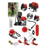 Pro Müller Alman Sırt Tipi Benzinli Turbo Motor Ot Çalı Çim Biçme Tırpan Makinesi Canavar Baslik