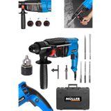Pro Müller Germany 5200 Wat Çelik Şanzıman Kırıcı Delici Pnömatik Matkap Hilti Seti Profesyonel