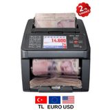 Pro New 80 Karışık Para Sayma Makinesi, Tl Ve Euro Karışık, Usd Adet Sayım + Müşteri Ekranı