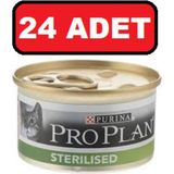 Pro Plan 24 Adet 85 gr Sterilised Ton ve Somon Kedi Konservesi Kısırlaştırılmış Yetişkin Kediler İçin