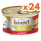 Pro Plan Gourmet Gold Parça Etli Soslu Sığır Etli 24 Adet Kedi Konservesi