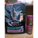 Pro Plan Hassas Deriye Sahip Küçük Ve Mini Irk Yetişkin Köpek Kuru Mama Somonlu 3 Kg+2 Adet 400 Gr Biftekli Köpek Konserve