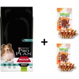 Pro Plan Kuzulu 14 kg Yetişkin Köpek Maması + 2x80 gr Wooc Ödül