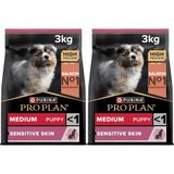 Pro Plan Medium Puppy Somonlu Tam Kuru Orta Irk Yavru Köpek Maması, 3 kg (2 paketi)