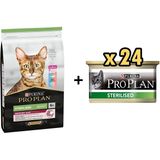 Pro Plan Morina ve Okyanus Balıklı 10 kg Kısırlaştırılmış Kuru Kedi Maması + 24x85 gr Sterilised Ton ve Somonlu Kısırlaştırılmış Kedi Konservesi