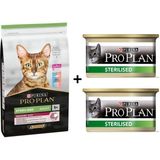 Pro Plan Morina ve Okyanus Balıklı 10 kg Kısırlaştırılmış Kuru Kedi Maması + 2x85 gr Pro Plan Somonlu Kısır Kedi Konservesi