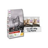Pro Plan Original Tavuklu Kuru Kedi Maması 1.5 kg + Purina Pro Plan Healthy Start Sos Içinde Hindi Etli Yavru Kedi Maması 85GR Pouch x 26 Adet x 2 Adet - 0,01 gr