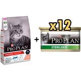 Pro Plan Senior Somonlu 3 kg Yaşlı Kedi Maması + 12x85 gr Sterilised Ton ve Somonlu Kısırlaştırılmış Kedi Konservesi