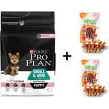 Pro Plan Somonlu Küçük Irk 3 kg Yavru Köpek Maması + 2x80 gr Wooc Ödül