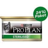 Pro Plan Somonlu ve Tuna Balıklı 24x85 gr Kısırlaştırılmış Kedi Konservesi