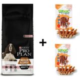 Pro Plan Somonlu Yaşlı Köpek Maması 14 kg + 2 Adet Wooc Ödül 80 gr