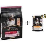 Pro Plan Somonlu Yetişkin Köpek Maması 3 Kg + 2 Adet Pro Plan Everyday Nutrition Hindili Köpek Konservesi 400 Gr
