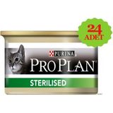 Pro Plan Steril Somonlu Kedi Maması 85 gr x 24 Kısırlaştırılmış Kediler İçin Etli Lezzet