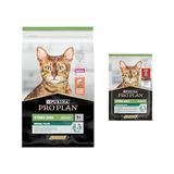 Pro Plan Sterilised Kısırlaştırılmış Kediler Için Somonlu Kedi Maması, 10 kg + Pouch Sterilised Biftekli Kısır Kedi Konservesi 85GR x 6 Adet - 0,75 kg
