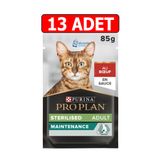 Pro Plan sterilised sığır etli kısırlaştırılmış kedi pouch 85gr 13 adet kedi yaş mama kedi konservesi