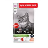 Pro Plan Sterilised Somonlu Kısırlaştırılmış Yetişkin Kedi Maması 3 Kg (Açık)