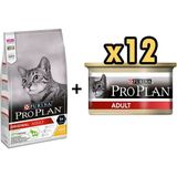 Pro Plan Tavuklu 3 kg Yetişkin Kedi Maması + 12x85 gr Adult Tavuk Etli Yetişkin Kedi Konservesi